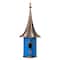 Glitzhome® 32" Retro Blue Metal Pagoda Birdhouse